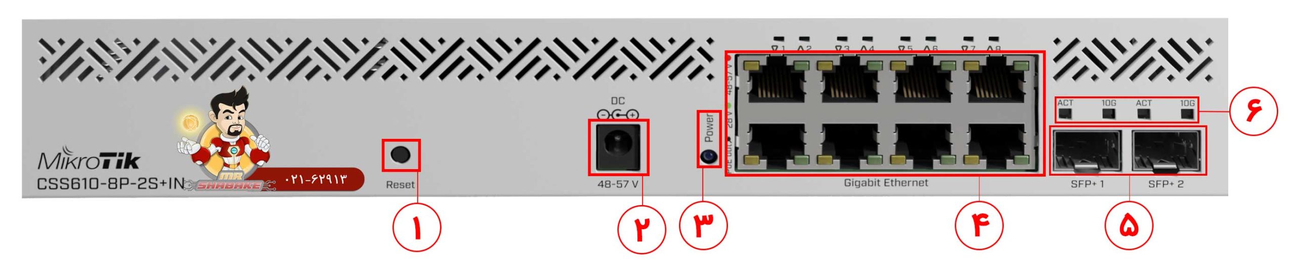 سوئیچ میکروتیک CSS610-8P-2S+IN