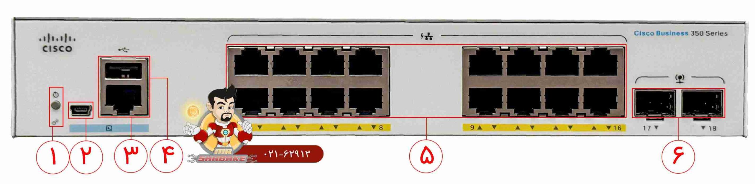 سوئیچ سیسکو CBS350-16P-E-2G